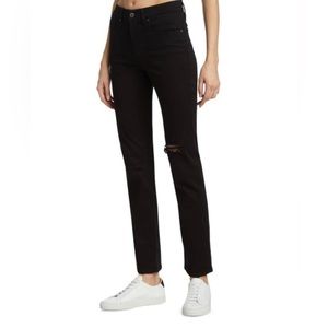 LEVI'S 724 High Rise Straight Leg Jeans in Black Pixel